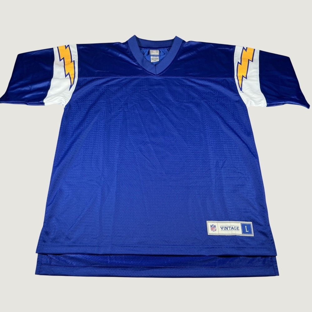 NFL Pro Line Vintage Chargers 1982 Throwback Blank Jersey Blue Men's L NWT